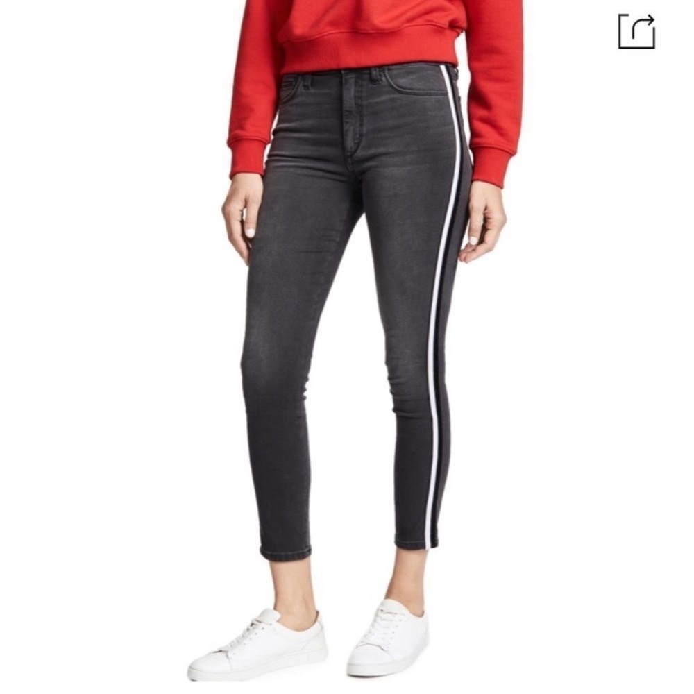 Joe's Charlie High Rise Skinny Ankle Side Stripe